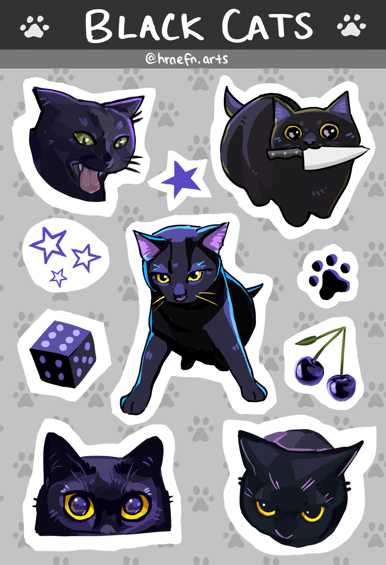 Black Cats (Sticker Sheet)