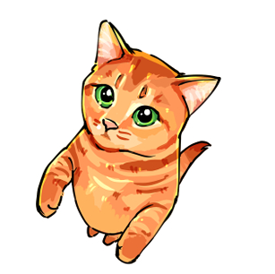 Orange Cat (Sticker)