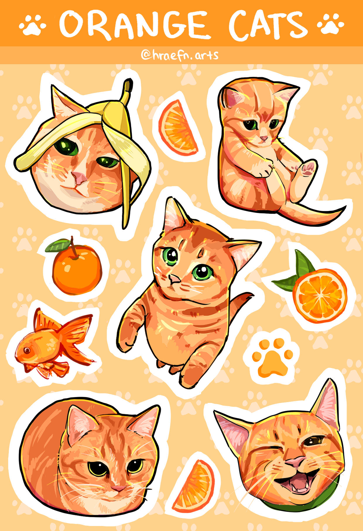 Orange Cats (Sticker Sheet)